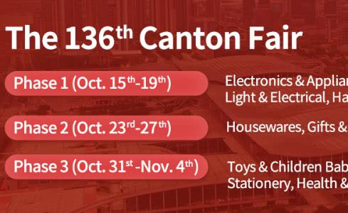 [Visit Guide] Exhibition Scope of the 136th Canton Fair